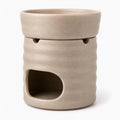Modern Ceramic Wax Melt Burner | Stone Finish, Textured Design (Tealight Base)