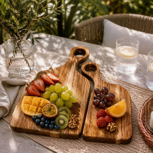 Acacia Wood Serving Board | Natural Grain, Versatile Display Tray