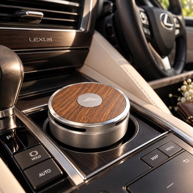 Ivory Nest Luxury Car Diffuser | Osmanthus Flower Scent, Adjustable Fragrance (60 Days)