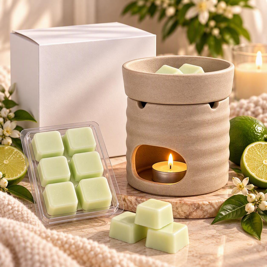Sweet Pear & Vanilla Wax Melt Burner Gift Set | Luxury Home Fragrance | Gift Boxed