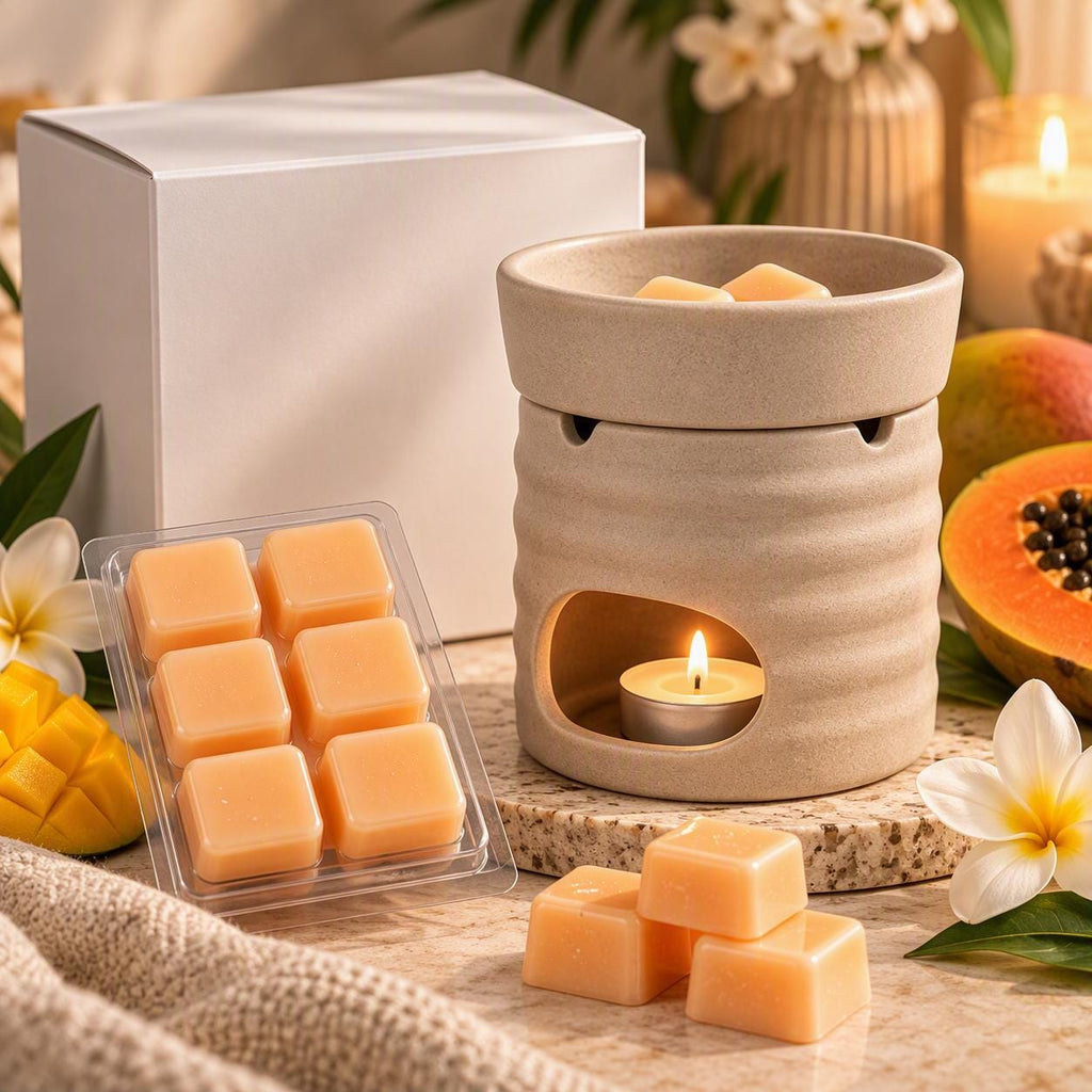 Mango Papaya Soy Wax Melts | Tropical Home Fragrance (6 Count)